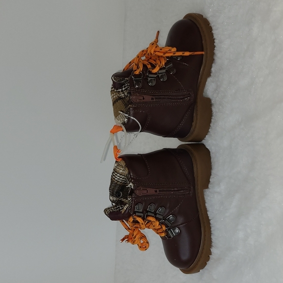 NWOT Original Penguin London Boots Brown w/ Side Zipper Boys' Size 5 - Picture 6 of 10